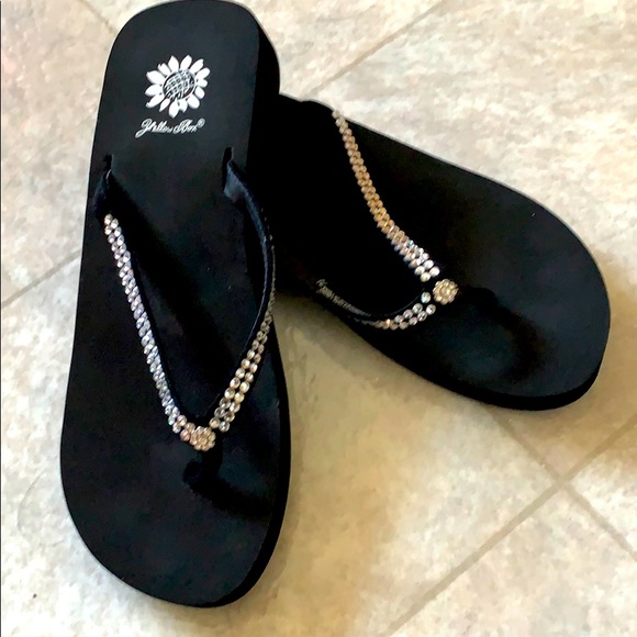 yellow box jello sandals